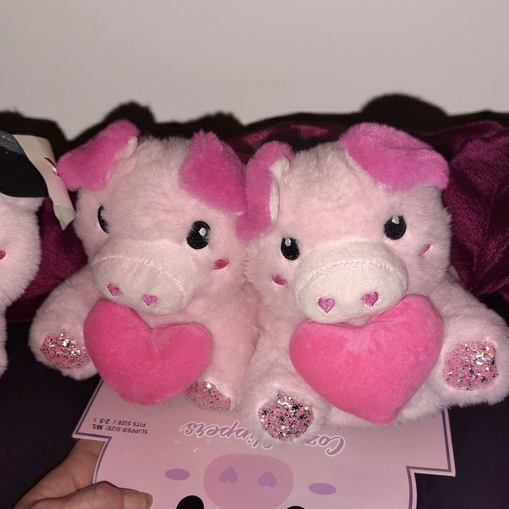 Cozy Pink Piggy Slippers for Kids